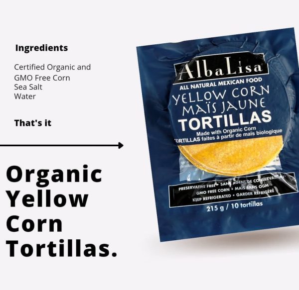 TORTILLA 300G YELLOW CORN ALBA LISA Online now