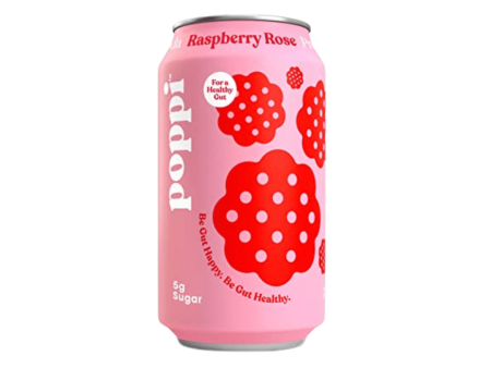 POPPI 355ML RASPBERRY ROSE For Sale