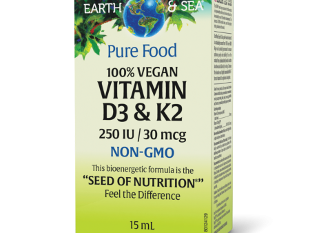 Whole Earth & Sea® 100% Vegan Vitamin D3 & K2 Pure Food  250 IU   30 mcg  15 mL Liquid Discount