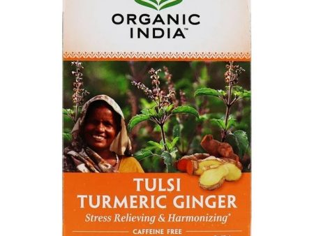 TISANE 18 BAGS TULSI TURMERIC GINGER ORGANIC INDIA Online Sale