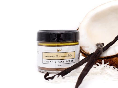 FACE SCRUB COCONUT VANILLA 56ML ORGANIC Online Sale