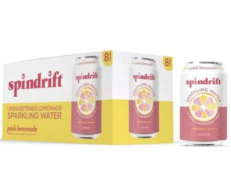 SPINDRIFT 355ML * 8 PINK LEMONADE For Cheap