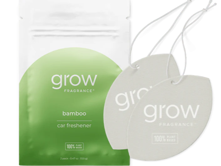 CAR FRESHENER 2PACK GROW FRAGRANCE BAMBOO For Discount