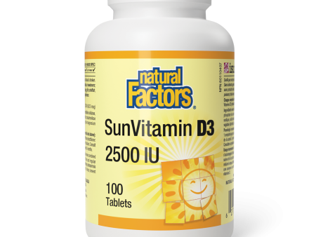 Natural Factors SunVitamin D3  2500 IU  100 Tablets Online Hot Sale