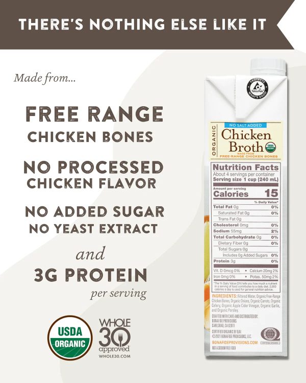 BROTH 946ML CHICKEN ORGANIC NO SALT Online