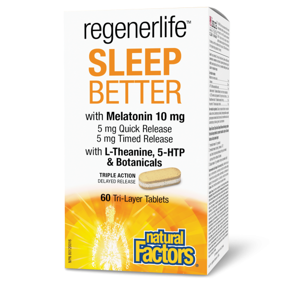 Natural Factors Sleep Better   60 Tri-Layer Tablets on Sale