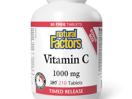 Natural Factors Vitamin C Time Release  1000 mg  210 Tablets Cheap