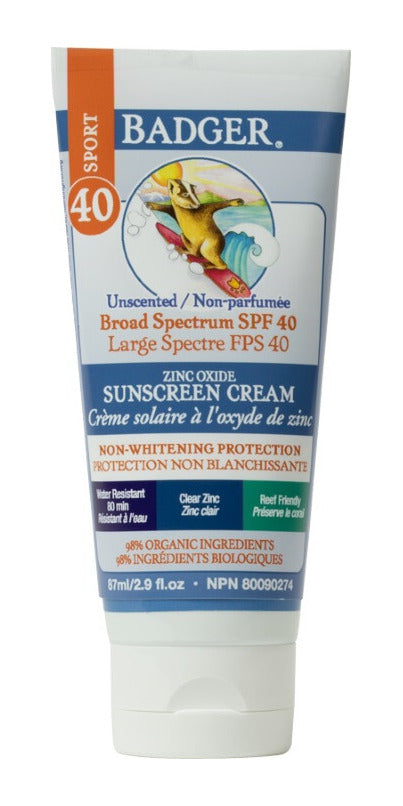 SUNSCREEN 87M SPF FPS40 BADGER SPORTS Discount