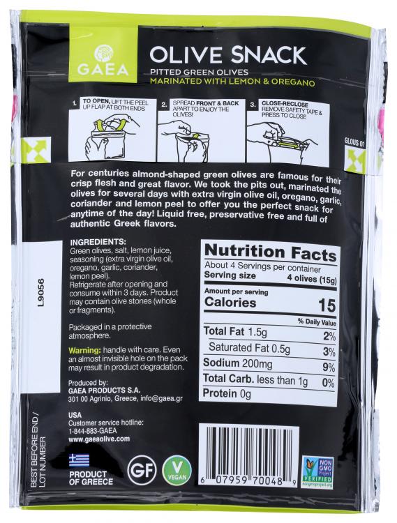 OLIVE 65G SNACKS A LEMON OREGANO Discount