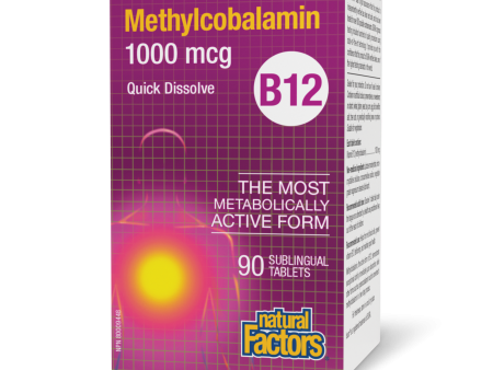 Natural Factors Vitamin B12 Methylcobalamin  1000 mcg  90 Sublingual Tablets Sale