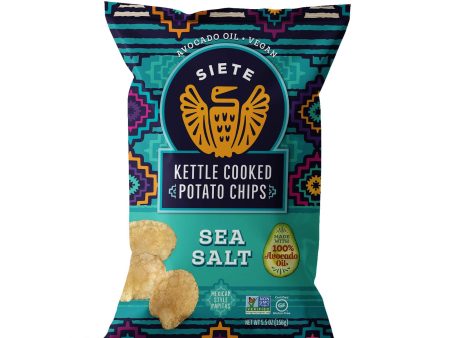 CHIPS KETTLE 156G SEA SALT SIETE For Sale