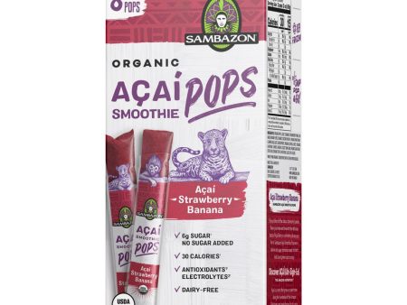 ACAI POPS * 8 STRAWBERRY BANANA on Sale