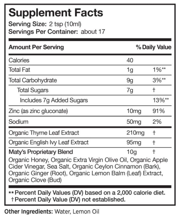 SYRUP 177ML MUCUS COUGH ADULTS MATYS Fashion