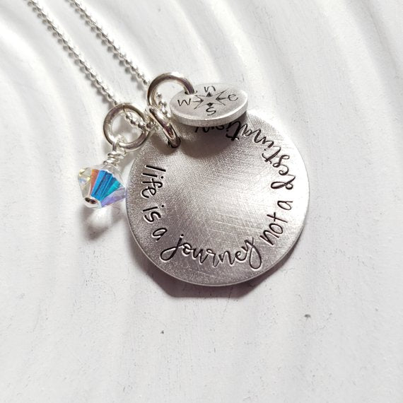 Life is a Journey Not a Destination | Compass Necklace For Cheap