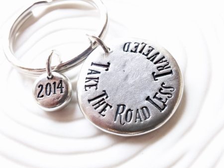 Take the Road Less Traveled | Inspirational Keychain Cheap