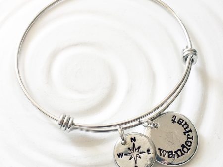 Wanderlust Bracelet | Compass Bracelet | Adjustable Bangle Online