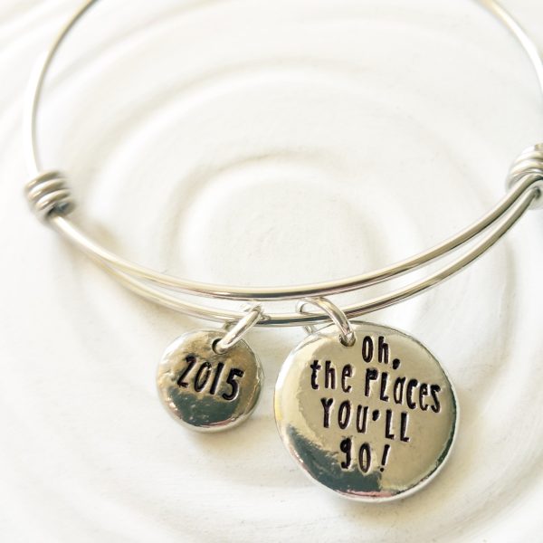 Oh, The Places You ll Go! | Adjustable Bangle Bracelet | Graduation Gift Supply