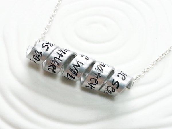 Secret Message Necklace | Swirled Bar Necklace on Sale