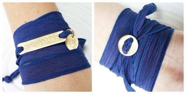 Silk Ribbon Wrap Bracelet | Exclusive Slide Clasp | Washer Style Online now