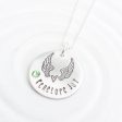 Angel Wings Birthstone Heart Necklace | Angel Baby Necklace For Sale