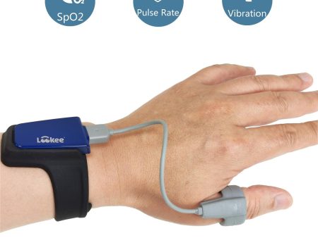 Used, LOOKEE® Wrist Sleep Oxygen Monitor with Vibration Alarm for Apnea & Low O2 | Overnight Pulse Oximeter Tracks Blood Oxygen Level and Heart Rate For Discount