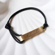 Personalized Fold Over Clasp | Leather Bracelet | Men s or Women s Sizes For Cheap