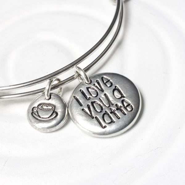 I Love You A Latte | Adjustable Bangle Bracelet Online