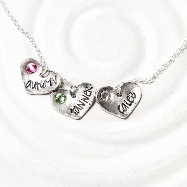 Fixed Heart Necklace | Birthstone Name Necklace Online Hot Sale