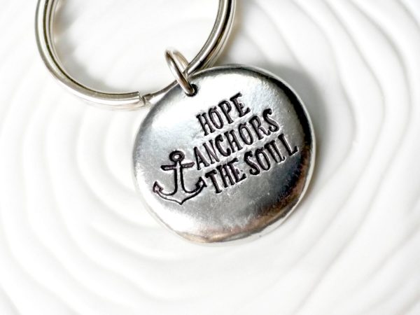 Hope Anchors the Soul Keychain | Inspirational Nautical Anchor Keychain Online Sale