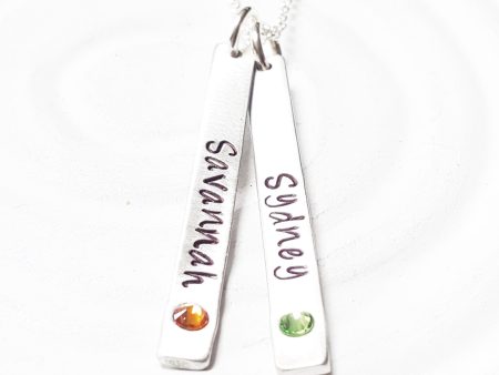 Skinny Tag Necklace | Birthstone Mother s Necklace Supply