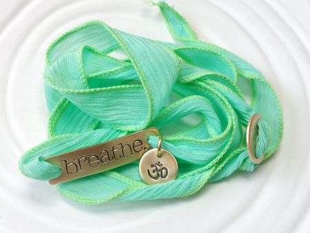 Silk Ribbon Wrap Bracelet | Exclusive Slide Clasp | Breathe Online