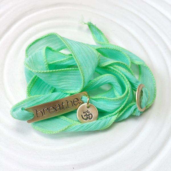 Silk Ribbon Wrap Bracelet | Exclusive Slide Clasp | Breathe Online