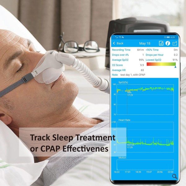 LOOKEE® Ring Sleep Oxygen Monitor with Vibration Reminder for Low O2 | Continuous Ring Pulse Oximeter Tracks Blood Oxygen Level and Heart Rate Discount