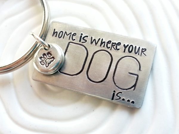 Home is Where Your Dog (or Cat) Is Keychain | Paw Print Keychain Online now