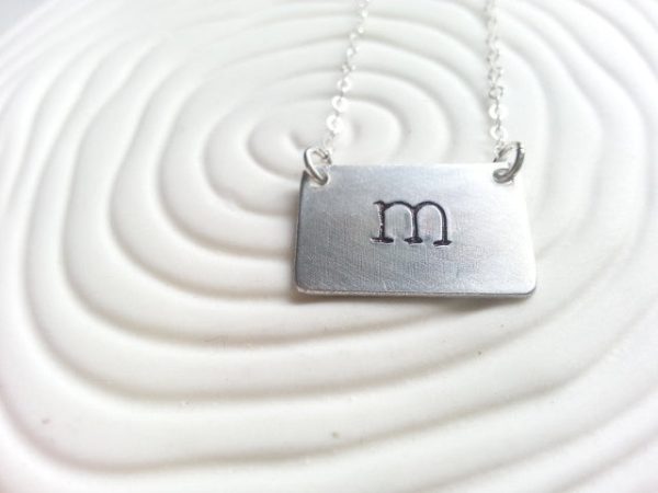 Typewriter Initial Necklace | Initial Bar Necklace Supply