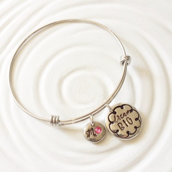 Dream Big | Adjustable Bangle Bracelet | Graduation Gift For Sale