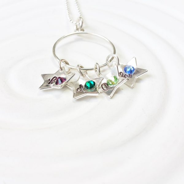 Sterling Silver Stars | Birthstone Initial Stars For Discount