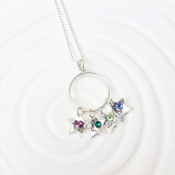 Sterling Silver Stars | Birthstone Initial Stars For Discount