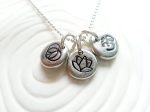 Yoga Trio Necklace | Ohm Peace and Lotus Designs on Sale