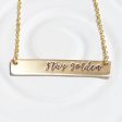 Stay Golden | Golden Glow Bar Necklace For Cheap