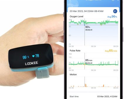 LOOKEE® Ring Sleep Oxygen Monitor with Vibration Reminder for Low O2 | Continuous Ring Pulse Oximeter Tracks Blood Oxygen Level and Heart Rate Discount