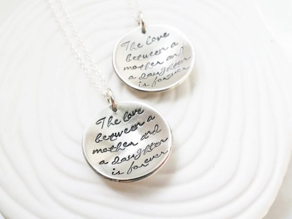 The Love Between A Mother and Daughter is Forever Necklace | Single or Pair Online now