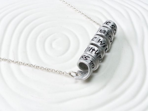 Secret Message Necklace | Swirled Bar Necklace on Sale