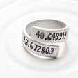 Latitude and Longitude Ring | Coordinates Wrap Ring For Cheap