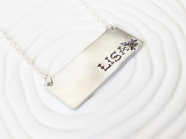 Tattoo Name Plate Necklace | Bar Necklace For Cheap