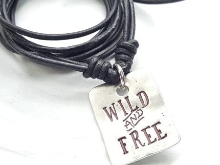 Wild and Free | Tag Necklace | Chain Option Available For Sale