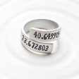 Latitude and Longitude Ring | Coordinates Wrap Ring For Cheap