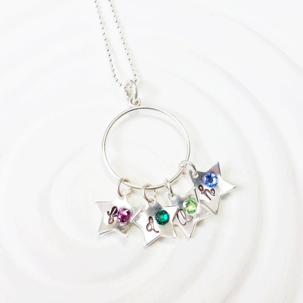 Sterling Silver Stars | Birthstone Initial Stars For Discount