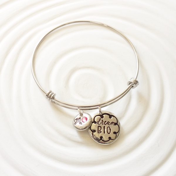 Dream Big | Adjustable Bangle Bracelet | Graduation Gift For Sale