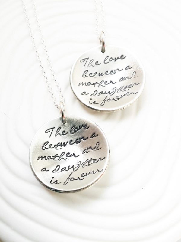 The Love Between A Mother and Daughter is Forever Necklace | Single or Pair Online now